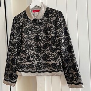 Anne Klein - floral black lace evening/special occasion jacket